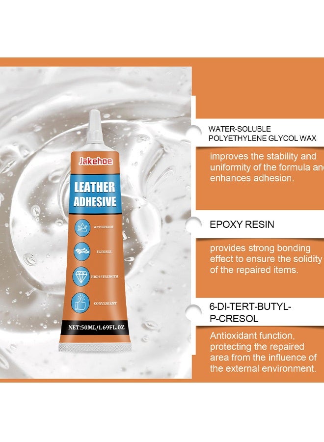 Jakehoe Leather Adhesive,Leather Fabric Sofa Adhesive, Waterproof Seamless Repair Bonding Effect 50ml - Image 5