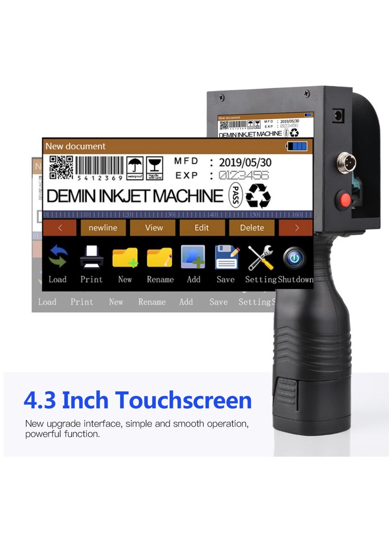 Generic - Handheld Printer Portable Inkjet Printer High Definition Inkjet Code Printer with 4.3 Inch LED Touchscreen - Image 1