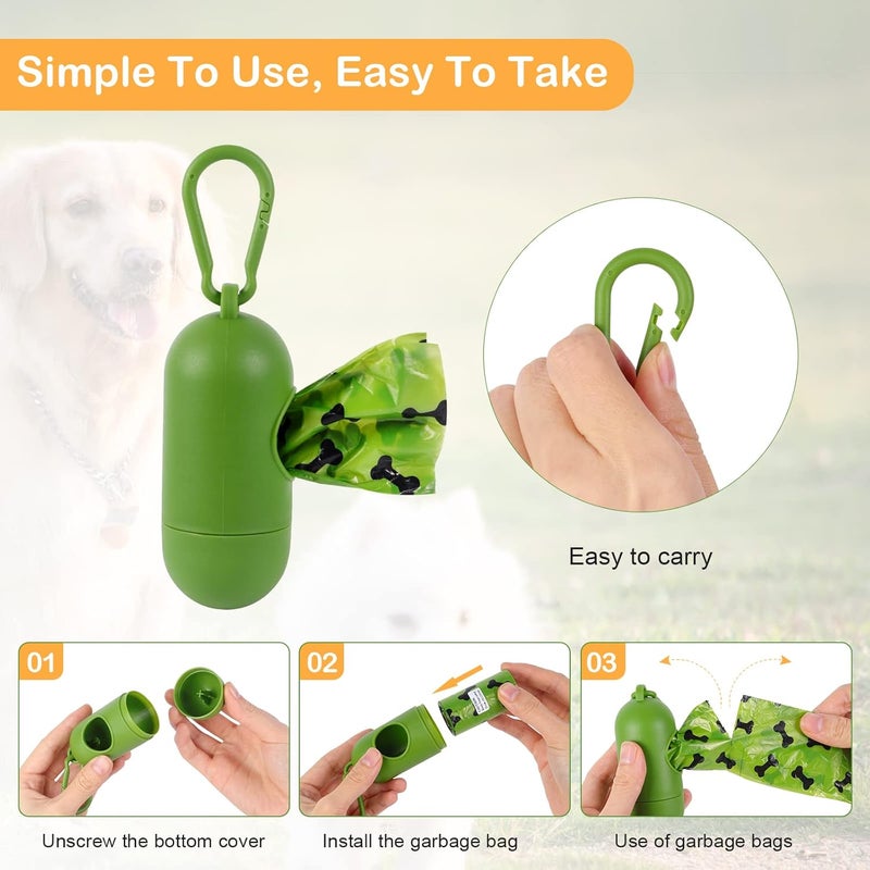 UREVO Biodegradable Disposable Baby Diaper Bags with Trash Bag Dispenser, Green, 300 Count - Image 5