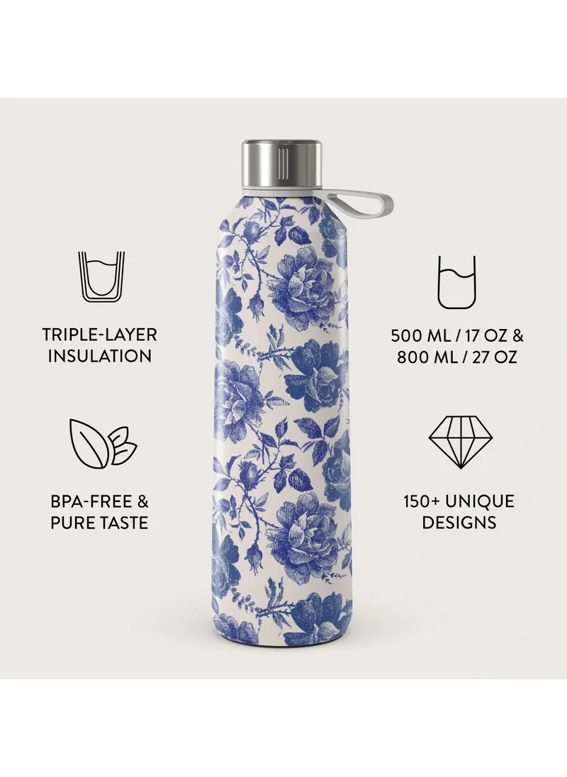 BURGA Insulated Water Bottle (17oz) Stylish Stainless Steel Water Bottles Durable Metal Water Bottle Stays Hot or Cold Anti-Slip, Leak-Proof Reusable Water Bottle - Femme Fatale - Water Bottle