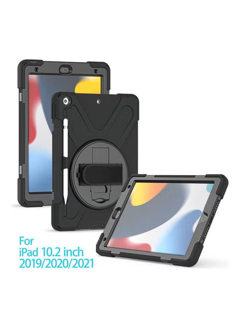 روك بو آي باد 9 / 2020 آي باد 8 / 2019 الجيل السابع من غطاء حماية آي باد ، قوي ودائم الثقيلة المضادة للصدمات قوس الدورية غطاء الحماية ، تنطبق على 10.2 بوصة آي باد 9 / 8 / 7 الجيل - Image 2