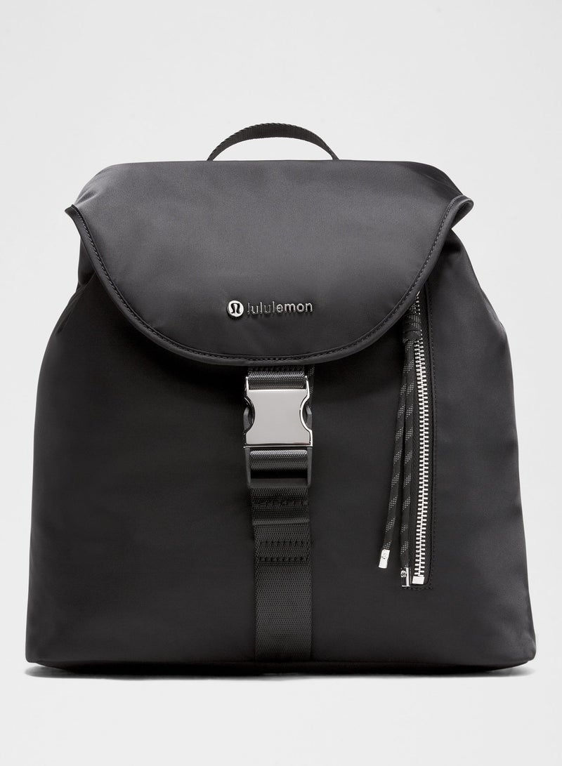 لولوليمون سحب النساء سحب دلو حقيبة الظهر، المدرسة، الرياضة، حقيبة الظهر اللياقة البدنية - أسود - Image 1