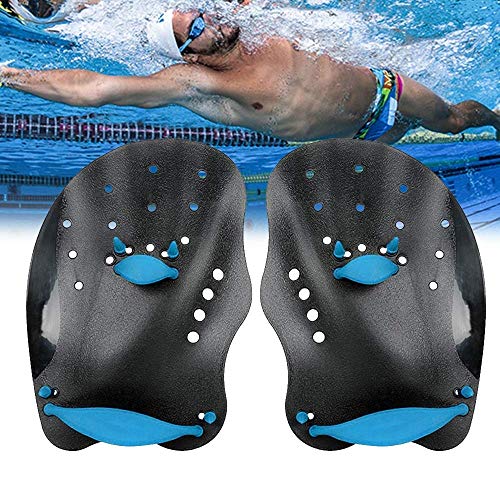 Slyk Swimming Hand Paddles with Adjustable Silicone Straps, Swim Diving Training Hand Paddles to Improve Swimming Technique (M-Adult) - Image 1