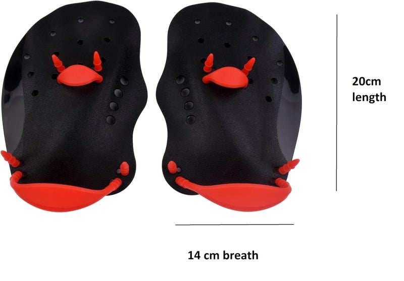 Slyk Swimming Hand Paddles with Adjustable Silicone Straps, Swim Diving Training Hand Paddles to Improve Swimming Technique (M-Adult) - Image 2