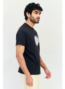 Adidas Men Sportswear Fit Short Sleeves Outdoor T-Shirt, Black  - Image 3