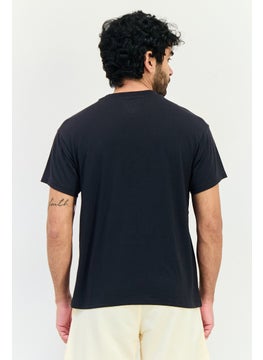 Adidas Men Sportswear Fit Short Sleeves Outdoor T-Shirt, Black  - Image 2
