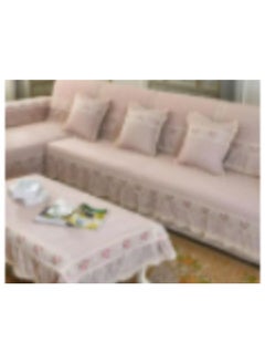 KUYING Ruffled Lace Non-Slip Sofa Slipcover 