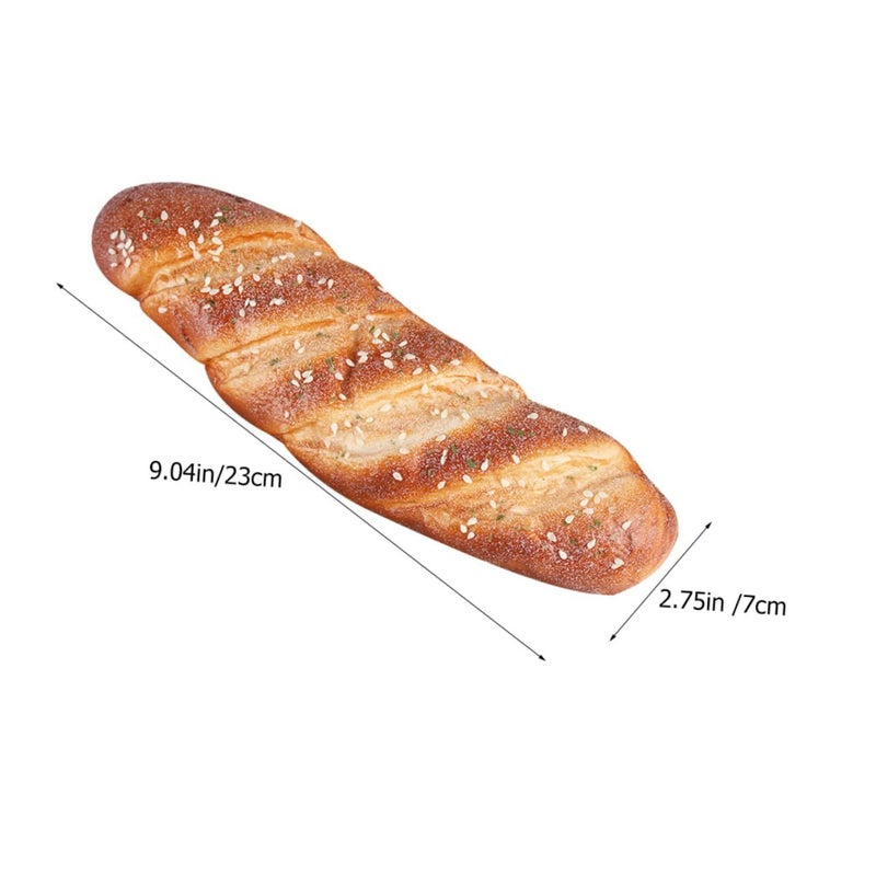 2pcs Realistic Faux Bread Ornament Lifelike Pu Decoration for Photography Bakery Display - Image 4