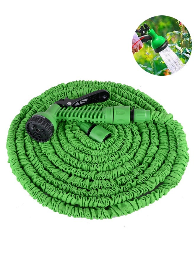 Extendable Water Hose, Flexible Garden Hose, 3x Telescopic Watering Hose with 7 Function Nozzle for Car Washing Garden Watering - 50FT/15M - Image 1