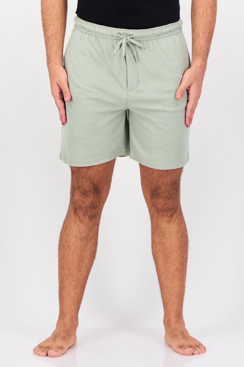 Frye Men Textured Drawstring Sleepwear Shorts, Light Grey - Image 1