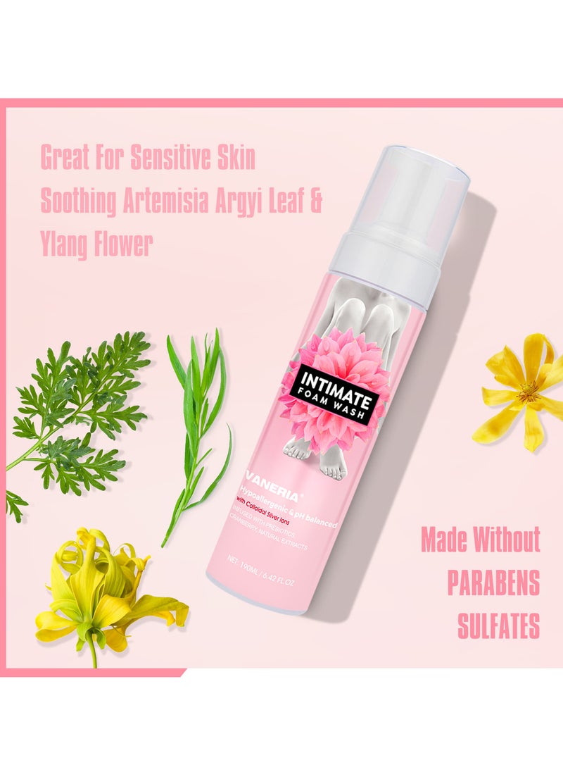 Feminine Daily Intimate Wash Foaming Cleaner Mousse Natural Moisturizing Gentle Clean Scent for Women