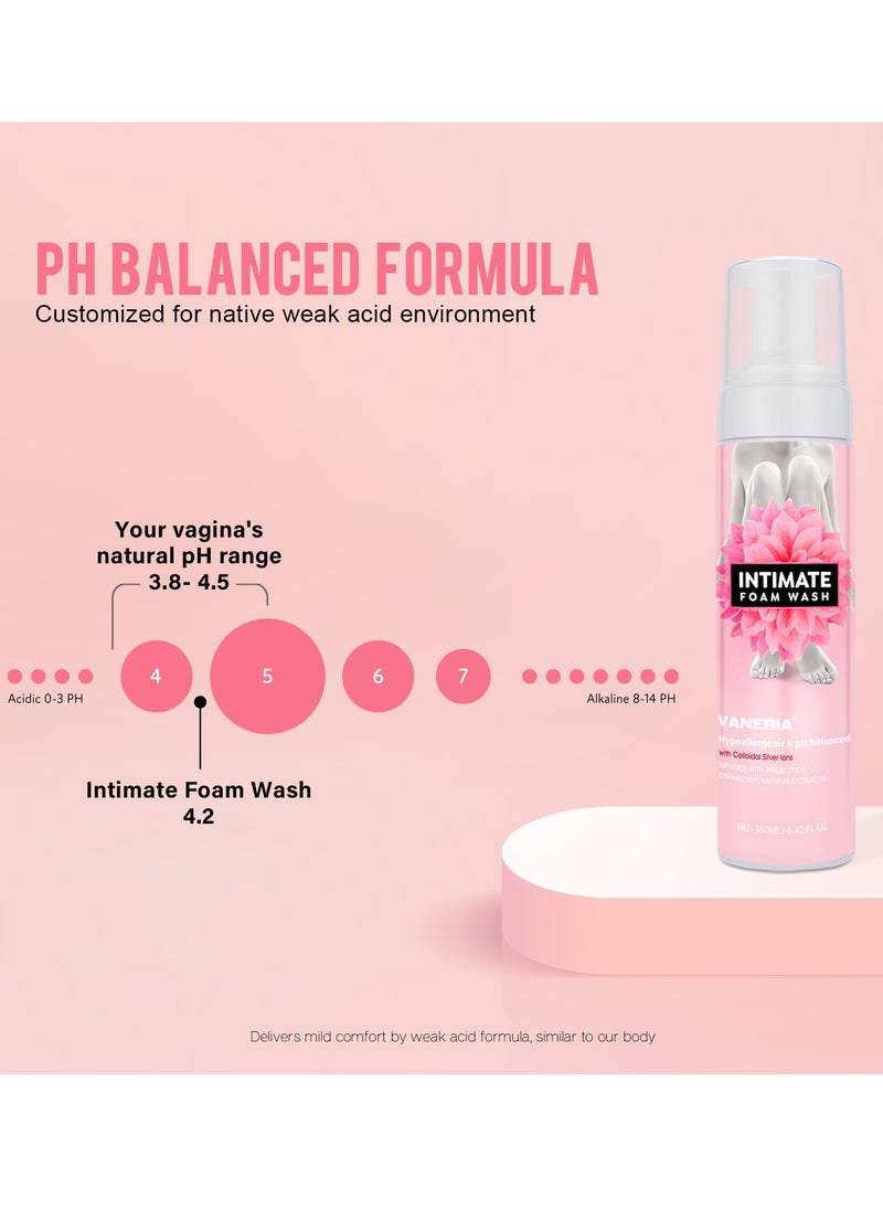 Feminine Daily Intimate Wash Foaming Cleaner Mousse Natural Moisturizing Gentle Clean Scent for Women