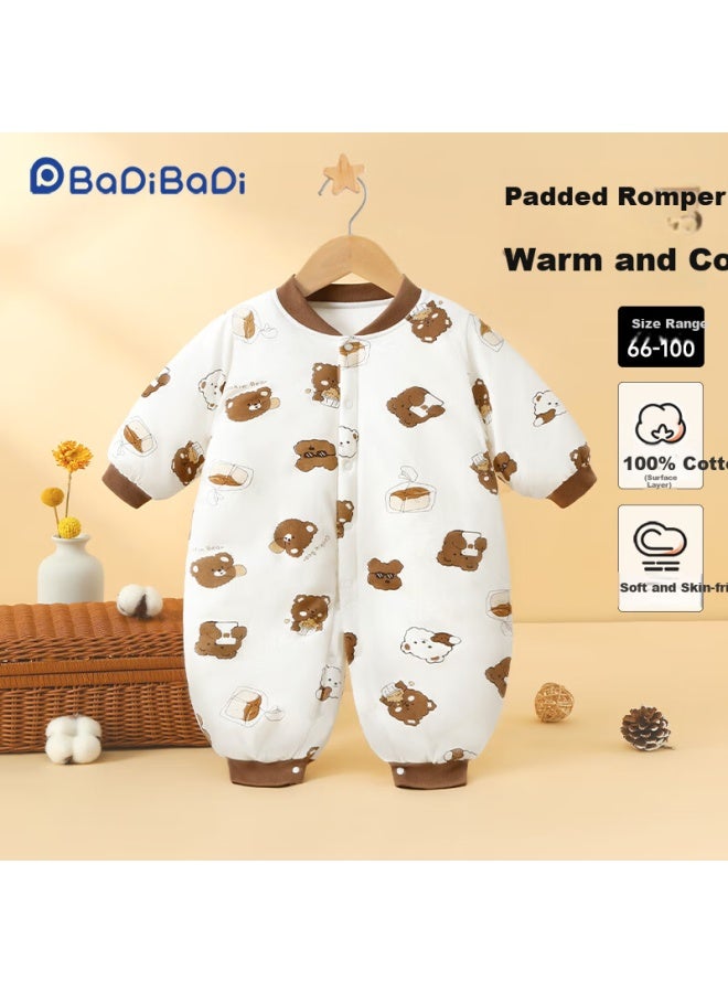 Badibadi Badi Badi Infant Newborn Baby Cotton-padded Romper Jumpsuit Bear Companion 66cm - Image 1
