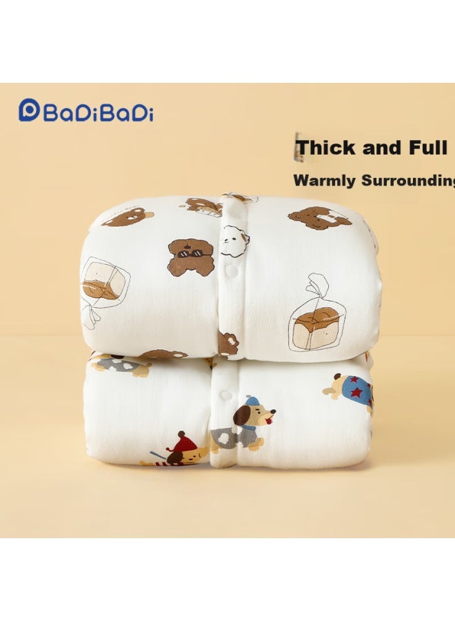 Badibadi Badi Badi Infant Newborn Baby Cotton-padded Romper Jumpsuit Bear Companion 66cm - Image 2