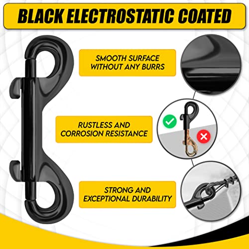 PAMAZY [Extra Durable] 4.7” Double Ended Bolt Snaps Hooks 220LBS Weight Capacity, Heavy-Duty & Rust-Resistant Zinc Alloy Double Sided Clips, Best for Dog Leashes, Awnings, Sports Equipment, Boating (2 Pack) - Image 4