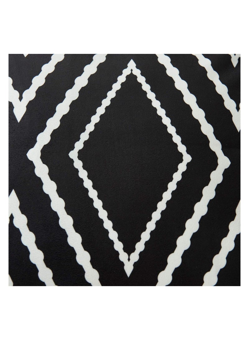 Nestinco Set of 2 Black Pillow Covers 18 x 18 inches Boho Aztec Polyester Blend Square Decorative Throw Pillow Covers for Sofa Couch Bed Decor - Image 3