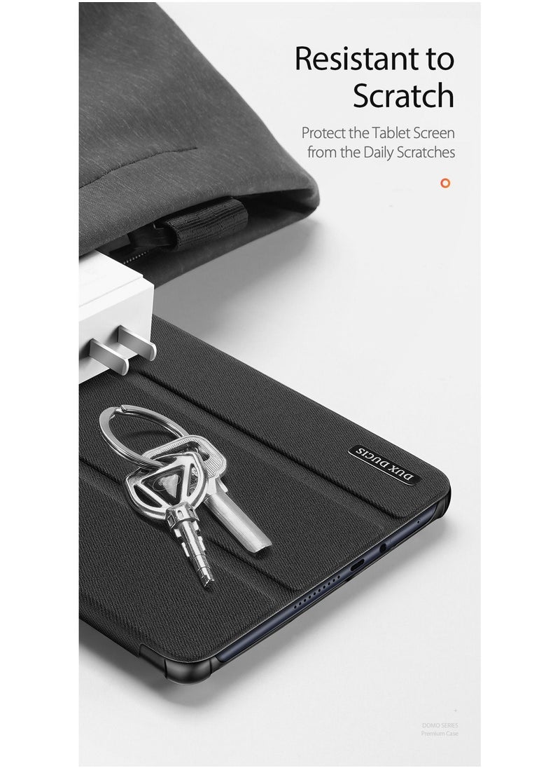 DUX DUCIS Dux Ducis Domo Series Horizontal Flip Magnetic PU Leather Case with Three folding Holder For Huawei MatePad T10s/T10 (Black)  - Image 3
