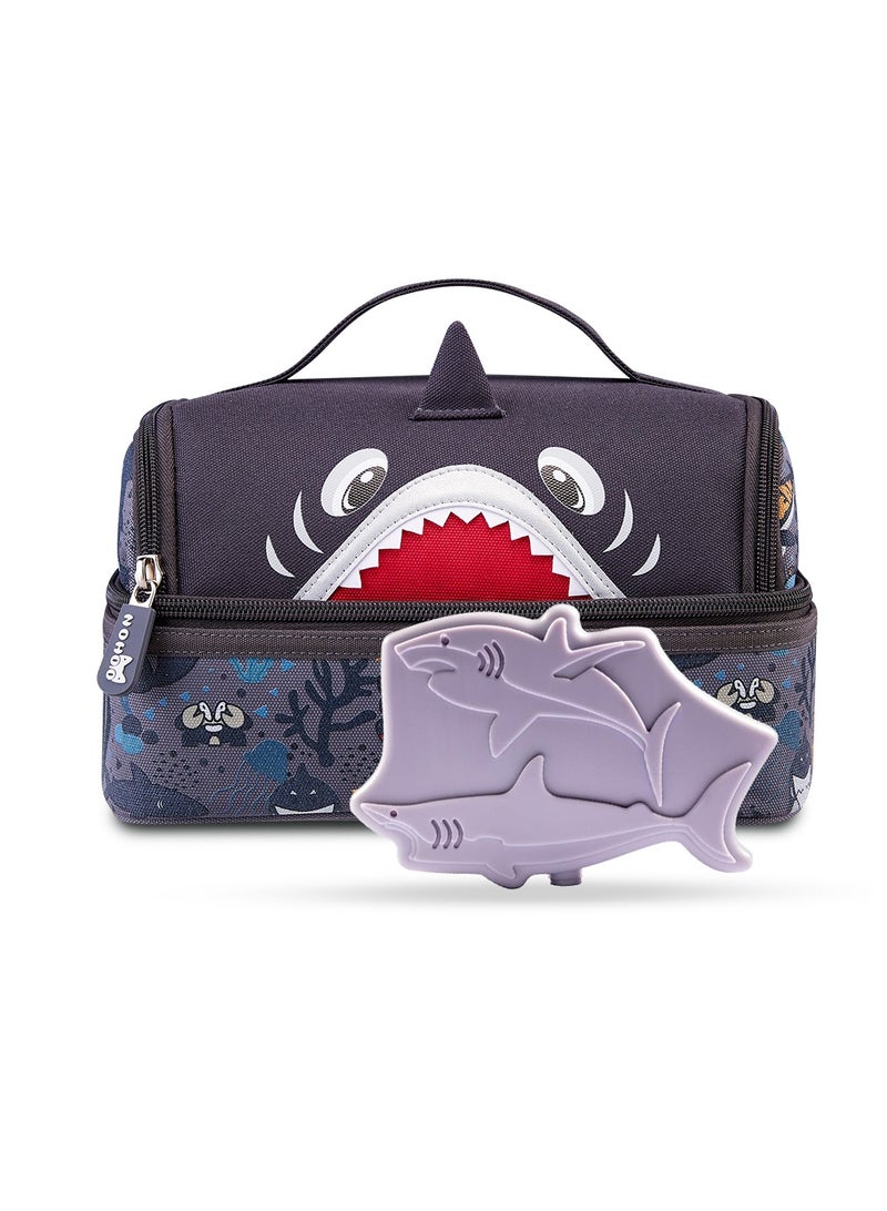 Eazy Kids Set Of 4 Shark Reusable Hard Ice Packs For Lunch Bags - Purple - Image 3