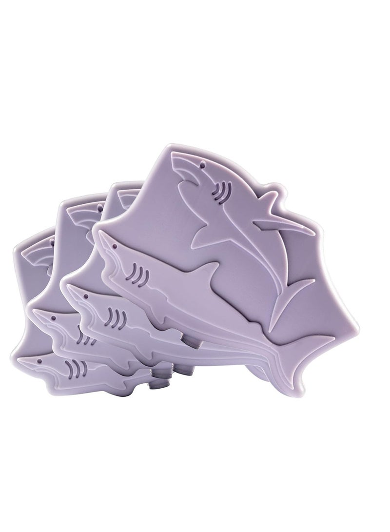 Eazy Kids Set Of 4 Shark Reusable Hard Ice Packs For Lunch Bags - Purple - Image 1