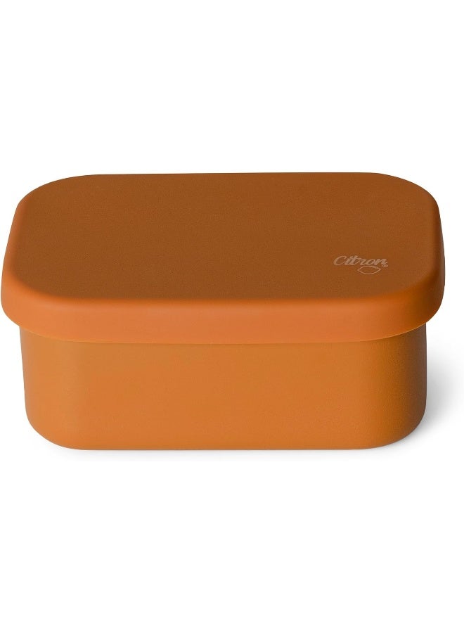 Citron Mini Stainless Steel Snackbox With 1 Compartment For Kids, Leak-Proof And Bpa FreeCaramel - Image 1