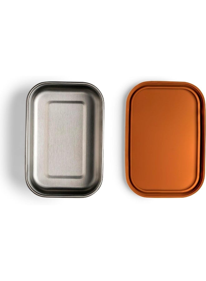 Citron Mini Stainless Steel Snackbox With 1 Compartment For Kids, Leak-Proof And Bpa FreeCaramel - Image 5