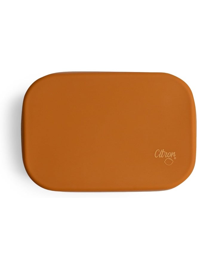 Citron Mini Stainless Steel Snackbox With 1 Compartment For Kids, Leak-Proof And Bpa FreeCaramel - Image 2
