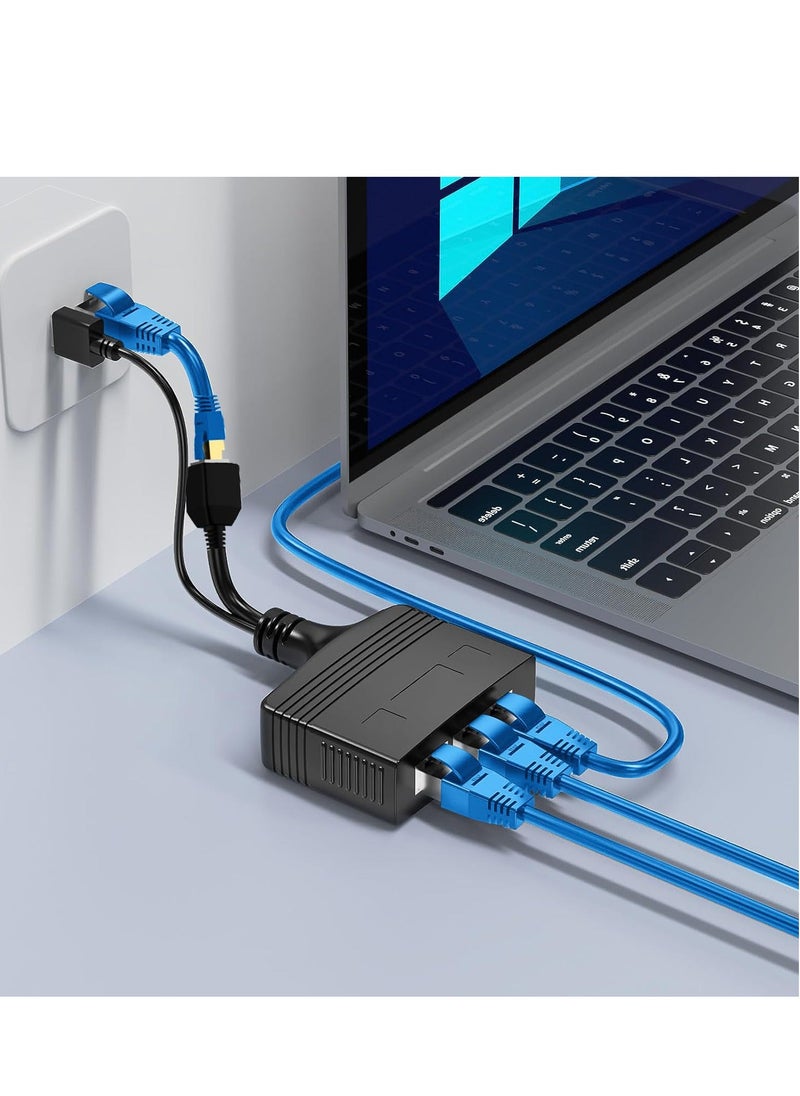 Generic - RJ45 Ethernet Splitter 1 to 2 Out, with USB Power Cable, RJ45 Internet Splitter Adapter 1000Mbps High Speed for Cat 5/5e/6/7/8 Cable, Support Two Devices Working Simultaneously - Image 1