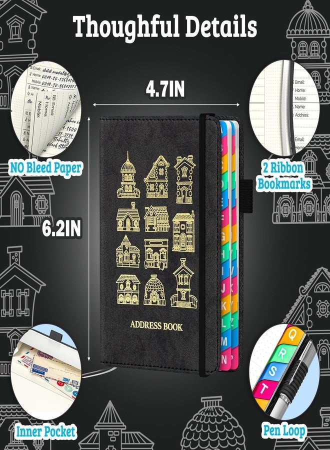 hi!SCI Address Book with Colorful Alphabetical Tabs (4.7" X 6.2") - Telephone Address Contact Book for Seniors, Address Book with Space for Website Address and Internet Passwords (Black) - Image 5