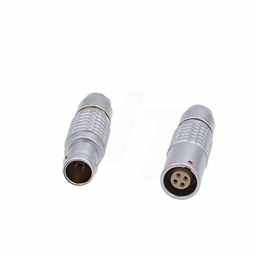 HangTon Compatible for Lemo 1B FGG PHG Connector Male Female Circular Push Pull Free Socket and Cable Plug 4pin Silvery - Image 1
