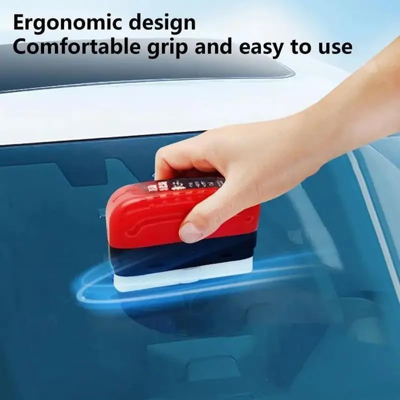 DESHCO Car Glass Oil Film Remover|Automotive Oil Film Cleaning Brush|Oil Film Cleaning Brush| Oil Film Remover for Car Window|Car Glass Oil Film Cleaner (Pack of 2) - Image 5
