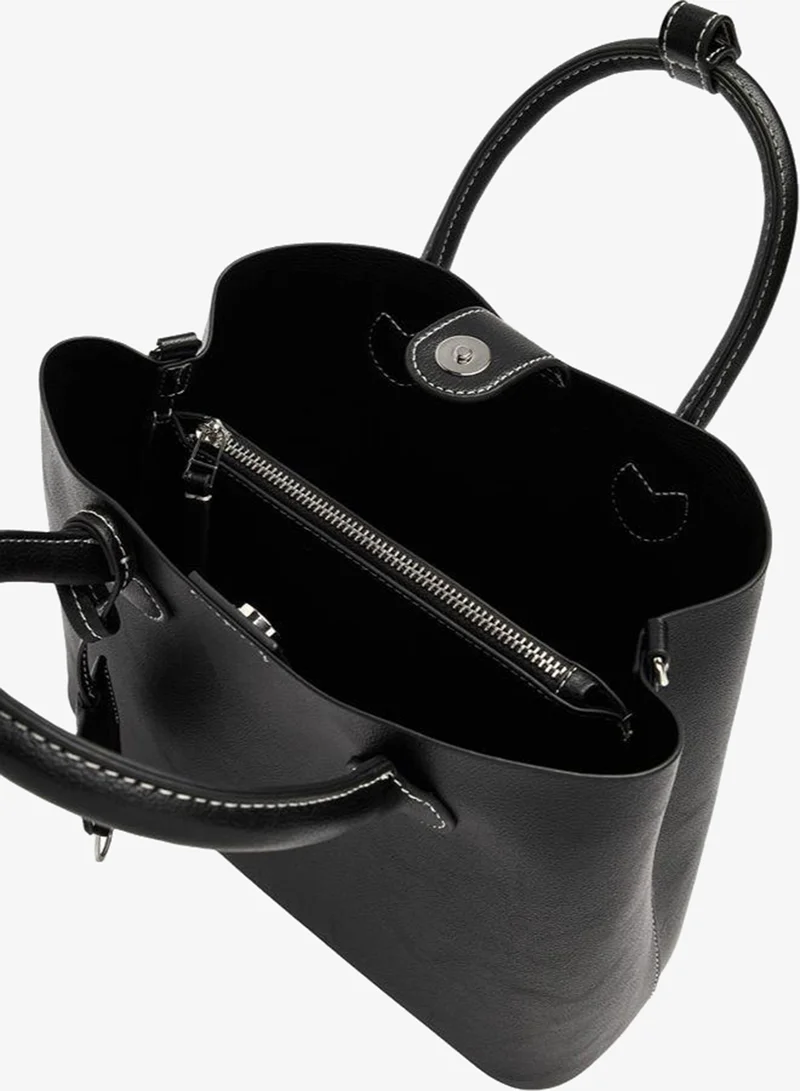 Parfois Black Tote Bag With Crossbody Bag Strap for Women | Best Price UAE