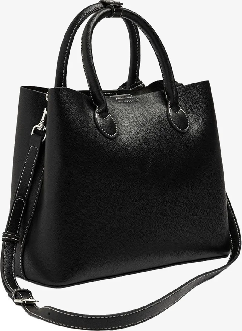 Parfois Black Tote Bag With Crossbody Bag Strap for Women | Best Price UAE
