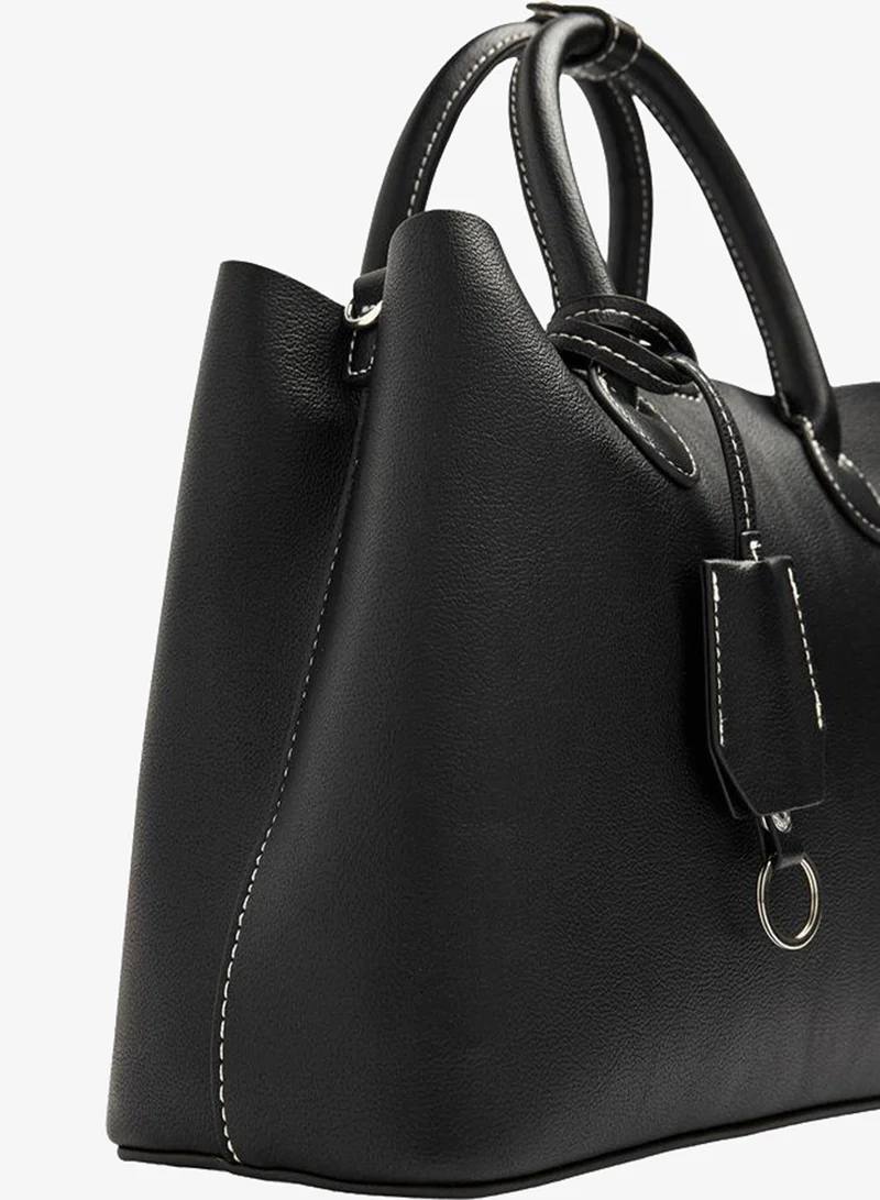 Parfois Black Tote Bag With Crossbody Bag Strap for Women | Best Price UAE