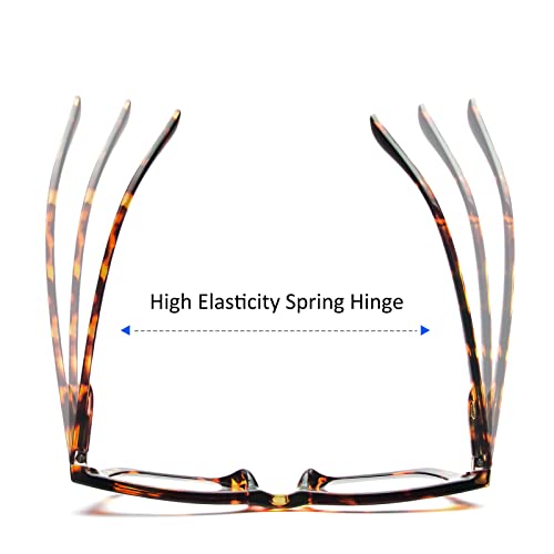 REAVEE 3 Pack Oprah Style Reading Glasses Blue Light Blocking Computer Square Readers for Women with Spring Hinge Anti Glare/Eyestrain 1.75 - Image 3