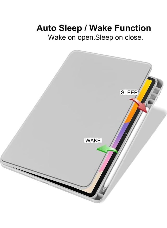 Clear Back Case Compatible with Huawei MatePad SE 11 inch 2024 with Pen Holder, 360 Degree Swivel Stand Flip Smart Tablet Cover Auto Sleep/Wake Case - Image 2