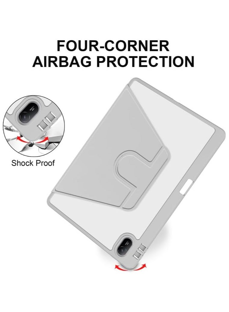 Clear Back Case Compatible with Huawei MatePad SE 11 inch 2024 with Pen Holder, 360 Degree Swivel Stand Flip Smart Tablet Cover Auto Sleep/Wake Case - Image 5