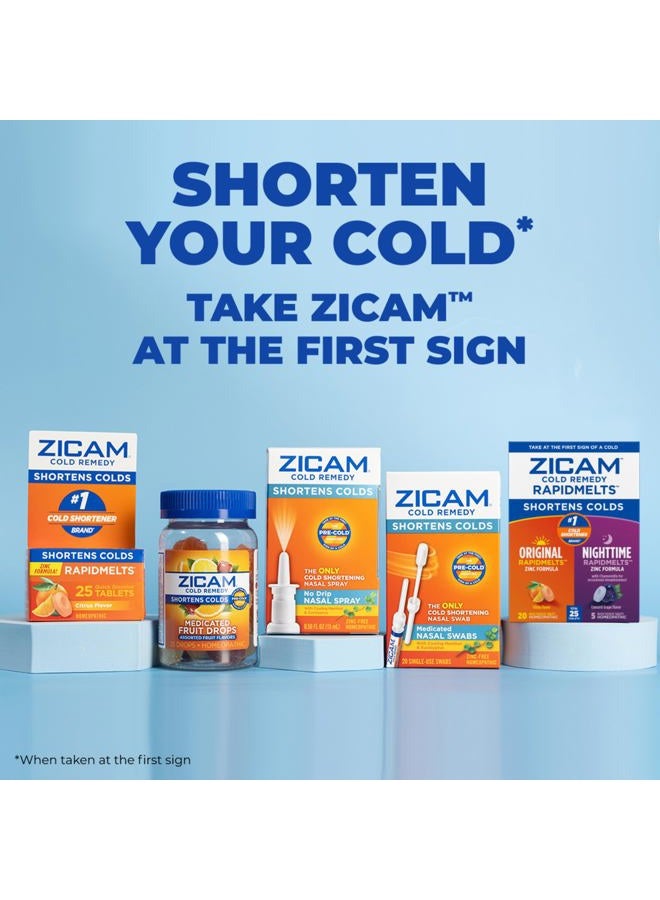 Zicam باقة زكام علاج البرد رابد ميلتس الأصلية و رابد ميلتس الليلية، علاج زنك منزلي للبالغين والأطفال 12 عامًا وأكثر، بنكهتي الحمضيات والعنب الكونكورد، 25 حبة - Image 4