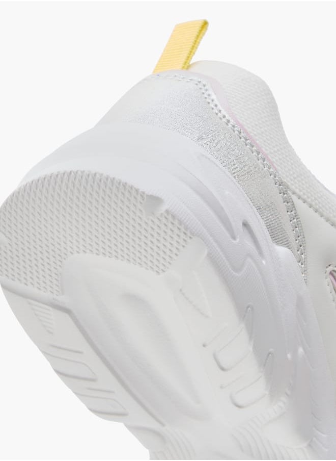 Flora Bella By Shoexpress Girls Embellished Panelled Sneakers with Hook-and-Loop Closure  - Image 5