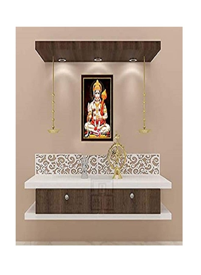 SAF paintings Religious Lord 'Hanuman Ji' Framed Painting (Synthetic, 20 cm x 32 cm x 3 cm, Sparkle Coated Digital, Multicolor) - Image 2