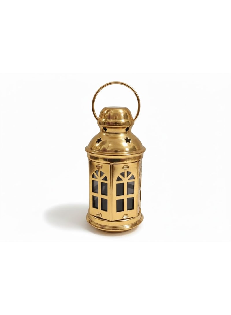 Ramadan Lantern Modern Design Shiny Gold With Light Ball When Moved - Image 2