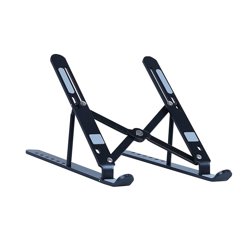 Stealodeal Aluminium Laptop Stand Adjustable and Foldable for Laptops Upto 10 to 156 Black
