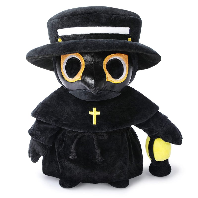AULUDA Plague Doctor Plush Toy, 16" Big Weighted Spook Cute Stuffed Plushie Pillow Doll, Soft Large Fluffy Halloween Hugging Cushion Decor, Present for Kids and Adults - Image 1
