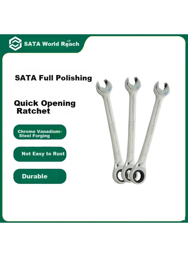 Sata Fully Polished Open-end Quick Wrench 17mm 43613