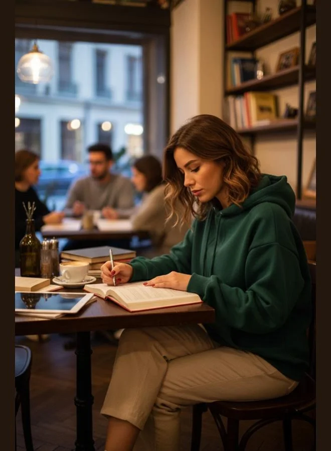 ليلا ليلا سويت شيرت شتوي نسائي بقلنسوة قطن بقصة عادية