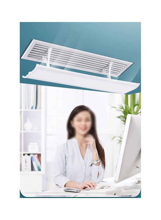 NIBEMINENT Adjustable Air Conditioner Deflector T121 White  - Image 2