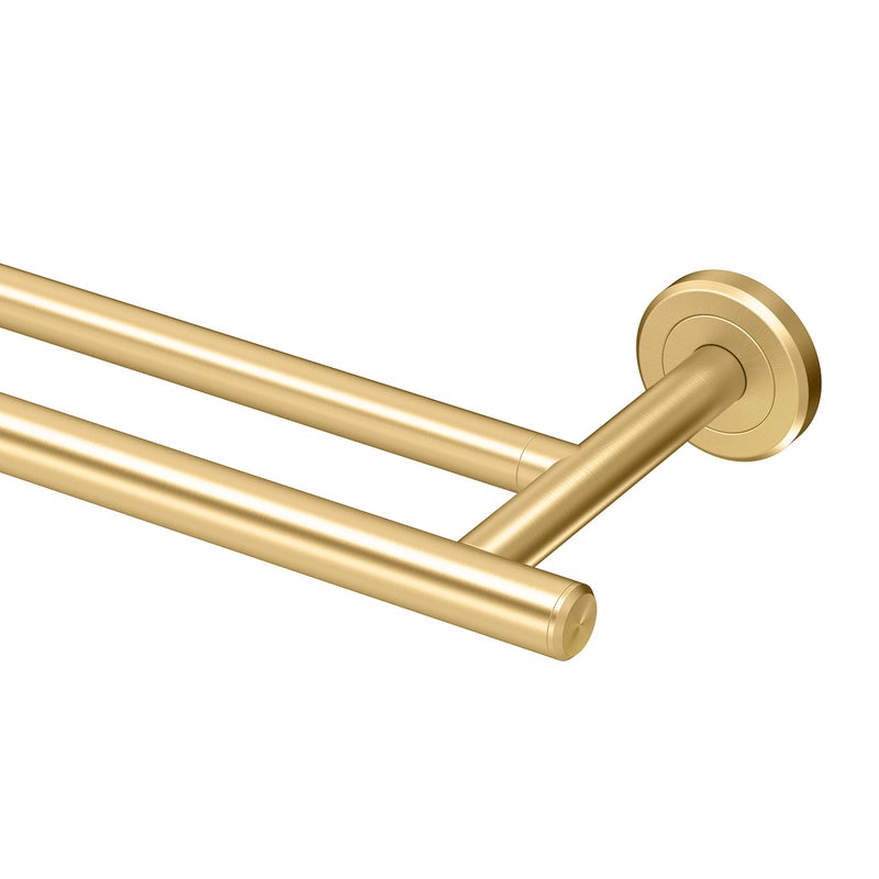 Gatco 4234 Latitude II 24 Double Towel Bar 24 Inch Brushed Brass