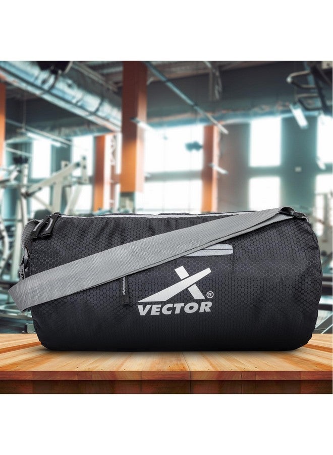 Vector X Attacker Polyester Gym Bag|Shoulder Bag|Sports Bag|Sports & Travel Bag|Duffle Bags for Men & Women|Exercise and Fitness|Black | Capacity - 20 Liter - Image 2