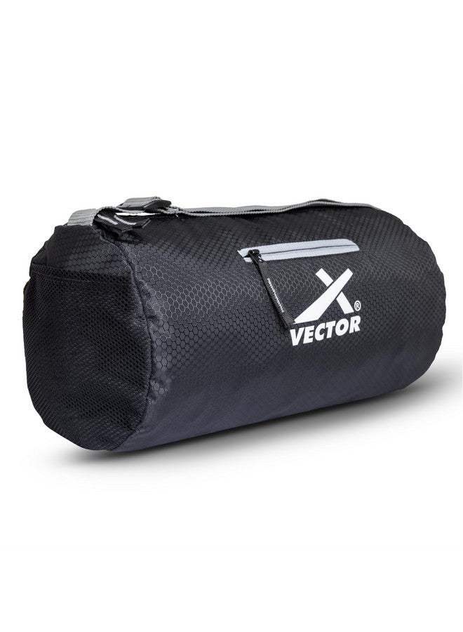 Vector X Attacker Polyester Gym Bag|Shoulder Bag|Sports Bag|Sports & Travel Bag|Duffle Bags for Men & Women|Exercise and Fitness|Black | Capacity - 20 Liter - Image 1