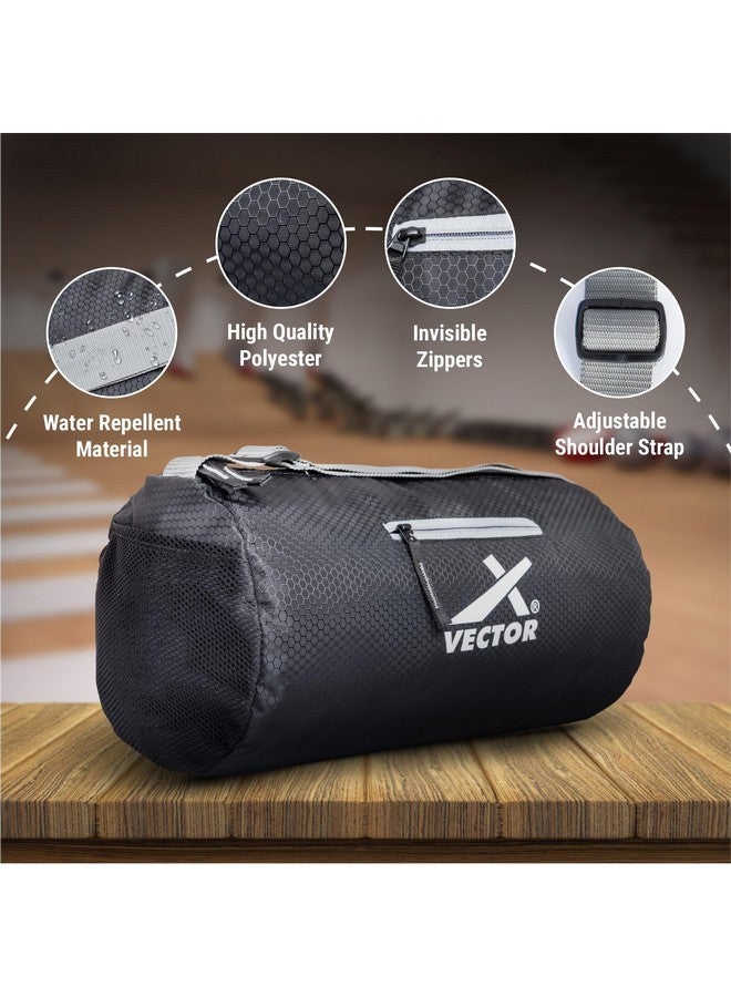 Vector X Attacker Polyester Gym Bag|Shoulder Bag|Sports Bag|Sports & Travel Bag|Duffle Bags for Men & Women|Exercise and Fitness|Black | Capacity - 20 Liter - Image 3