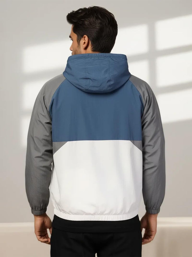 CHKOKKO Sunscreen Jacket for Men Windcheater Hooded Zipper Sports Jacket | UV Protection | Sun Protective | Lightweight Water Resistant | Riding Biker | Outdoor Travel Gym Running - Image 4